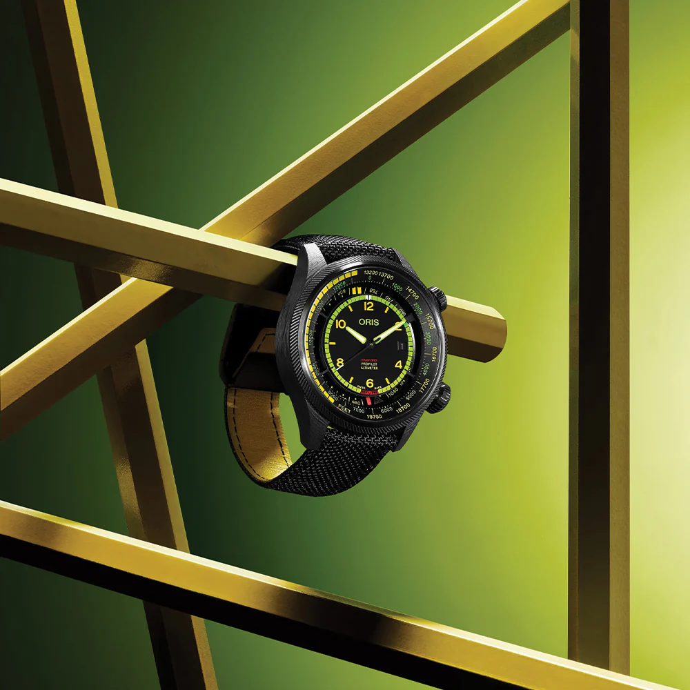 Bamford Limited Edition ProPilot Altimeter ‘Mission Control’ 47mm - Black on Fabric Strap - Image 4