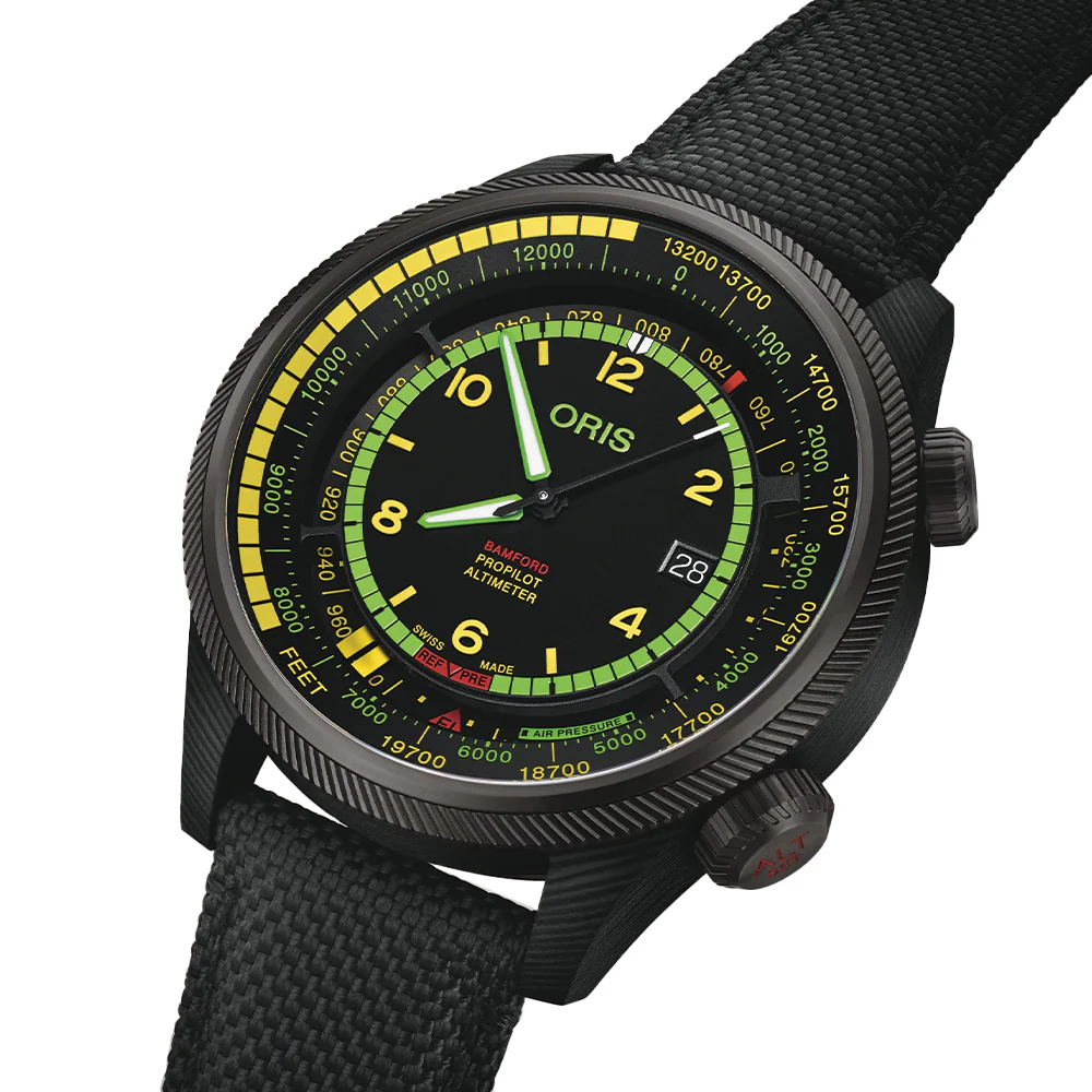 Bamford Limited Edition ProPilot Altimeter ‘Mission Control’ 47mm - Black on Fabric Strap - Image 5
