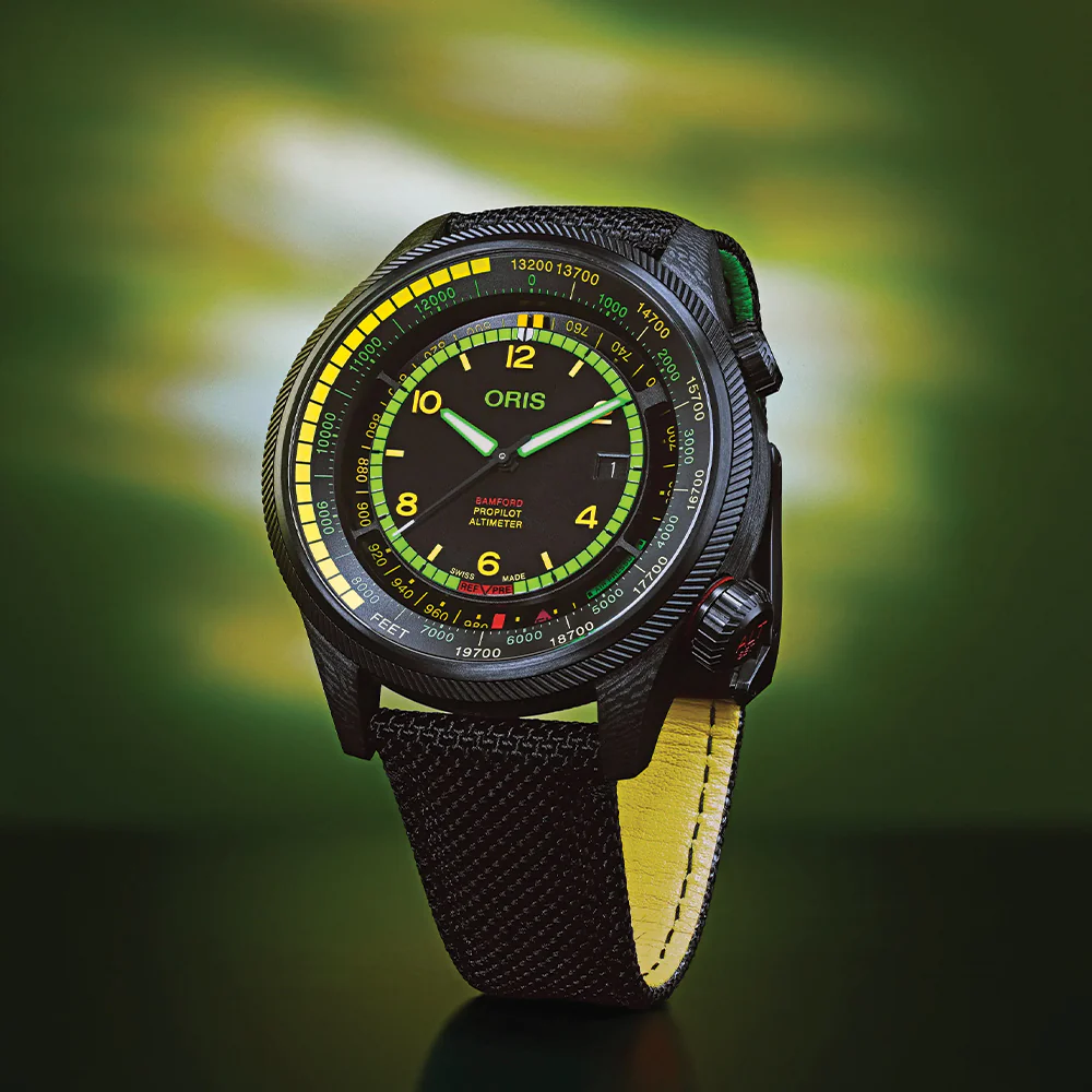 Bamford Limited Edition ProPilot Altimeter ‘Mission Control’ 47mm - Black on Fabric Strap - Image 7