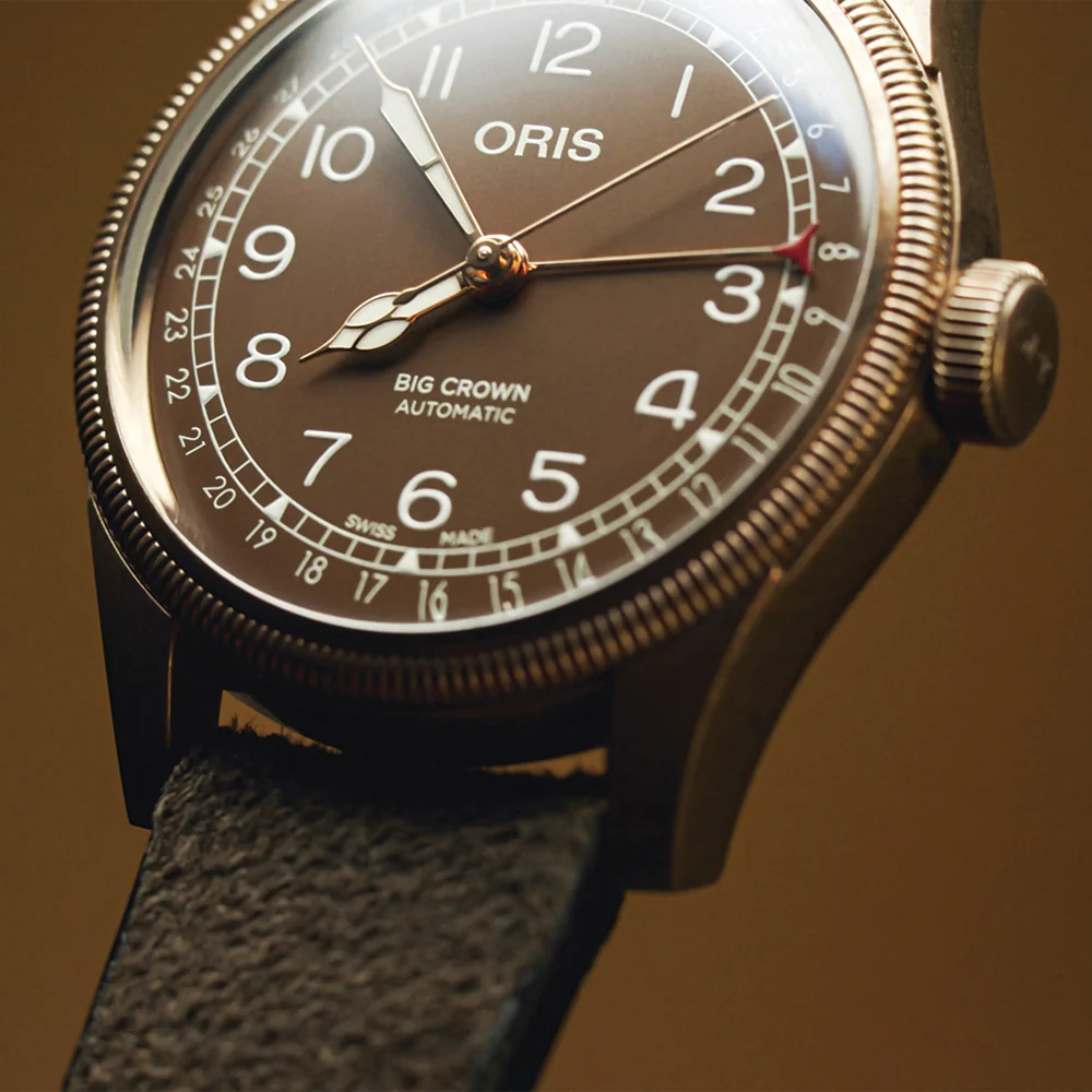 Big Crown Bronze Pointer Date 40mm - Brown on Leather Strap - Image 4