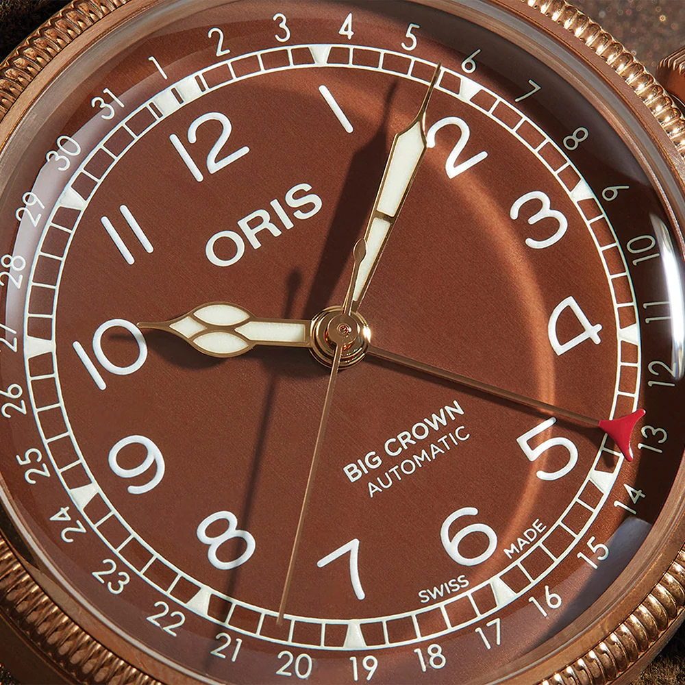 Big Crown Bronze Pointer Date 40mm - Brown on Leather Strap - Image 5