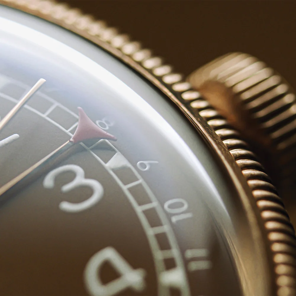 Big Crown Bronze Pointer Date 40mm - Brown on Leather Strap - Image 7