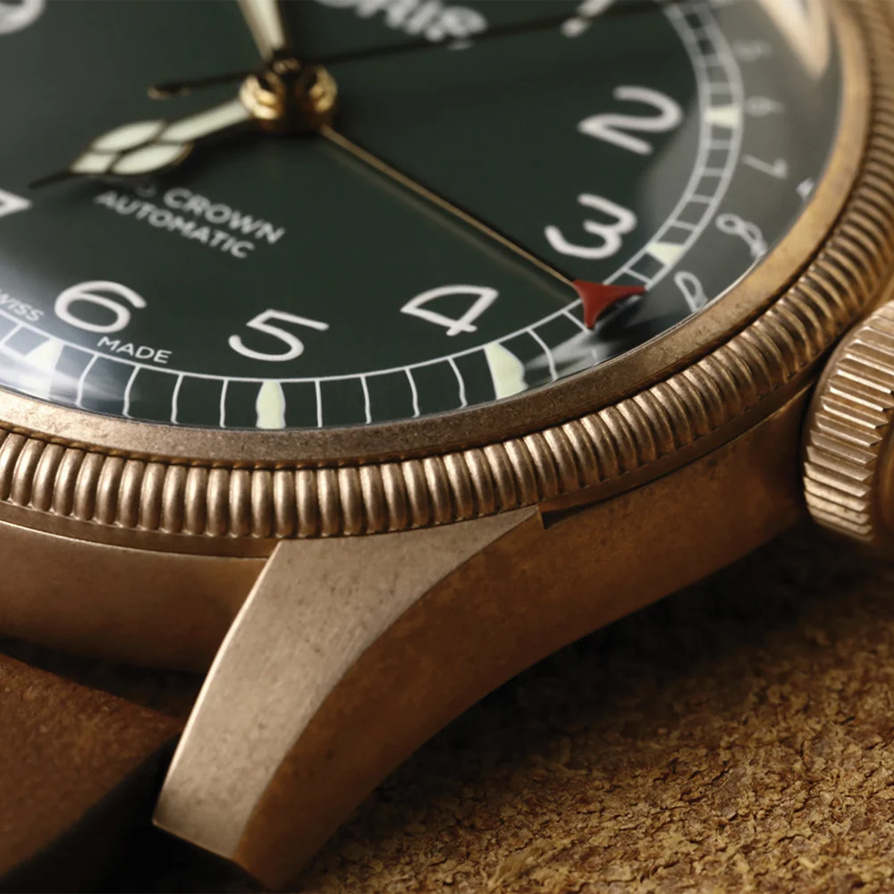 Big Crown Pointer Date 80th Anniversary Edition 40mm - Green on Leather Strap - Image 7