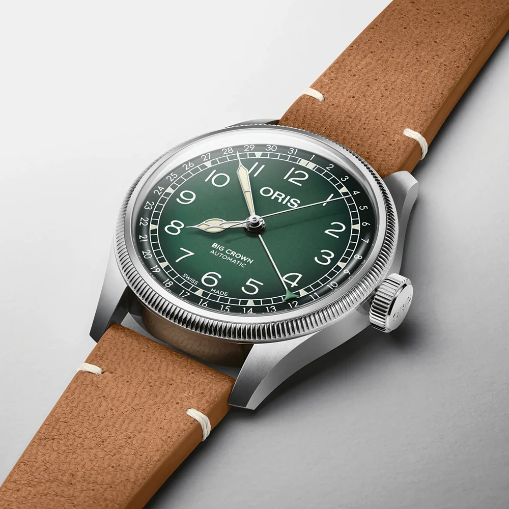Big Crown X Cervo Volante 38mm - Green on Leather Strap - Image 2