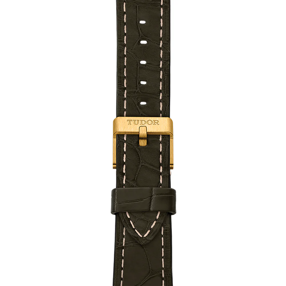 Black Bay 58 18K Yellow-Gold 39mm - Green on Leather Strap w/ Extra Fabric Strap - Image 10