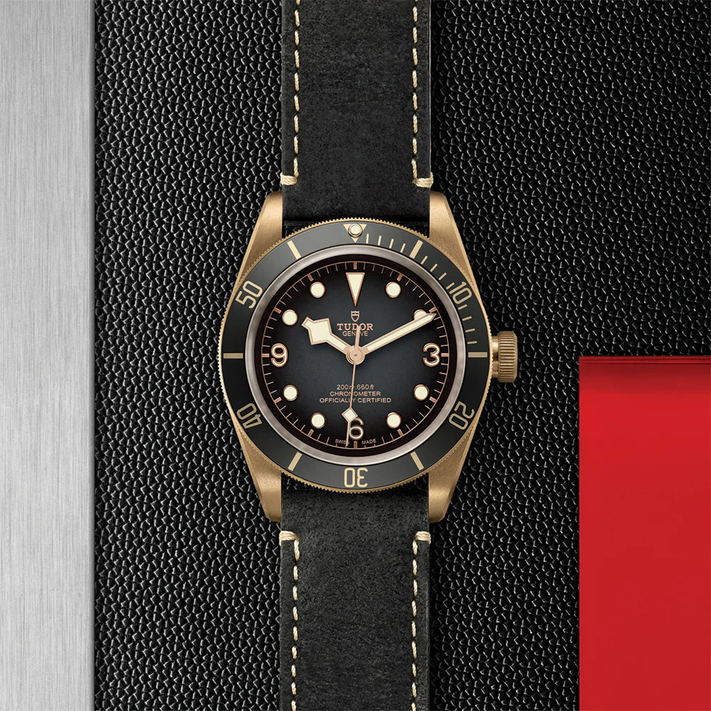 Black Bay Bronze 43mm - Black on Leather Strap - Image 2