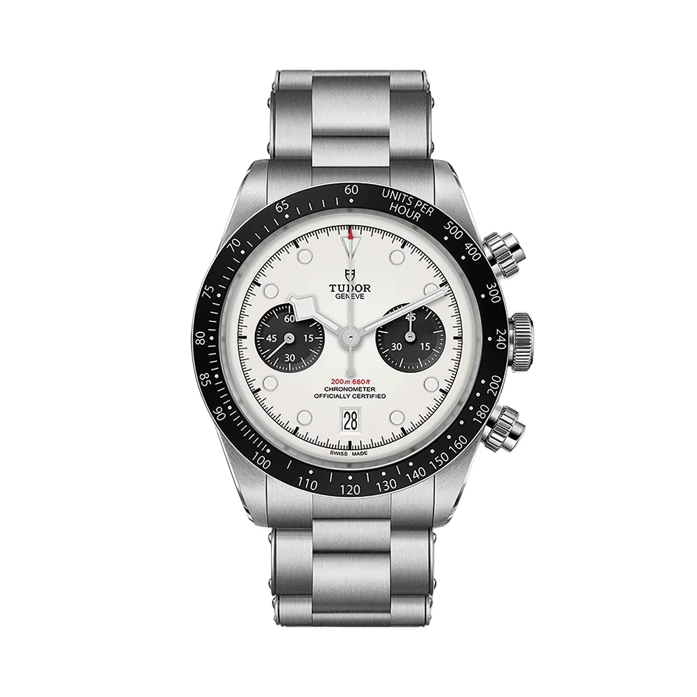 Black Bay Chrono 41mm - White on 3-Link Bracelet