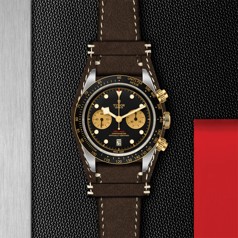 Black Bay Chrono S&G 41mm - Black on Leather Strap - Image 2