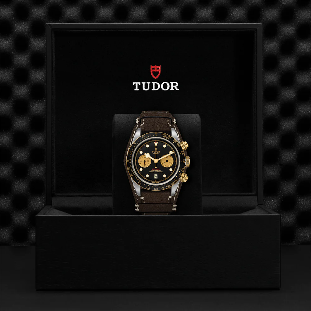 Black Bay Chrono S&G 41mm - Black on Leather Strap - Image 6