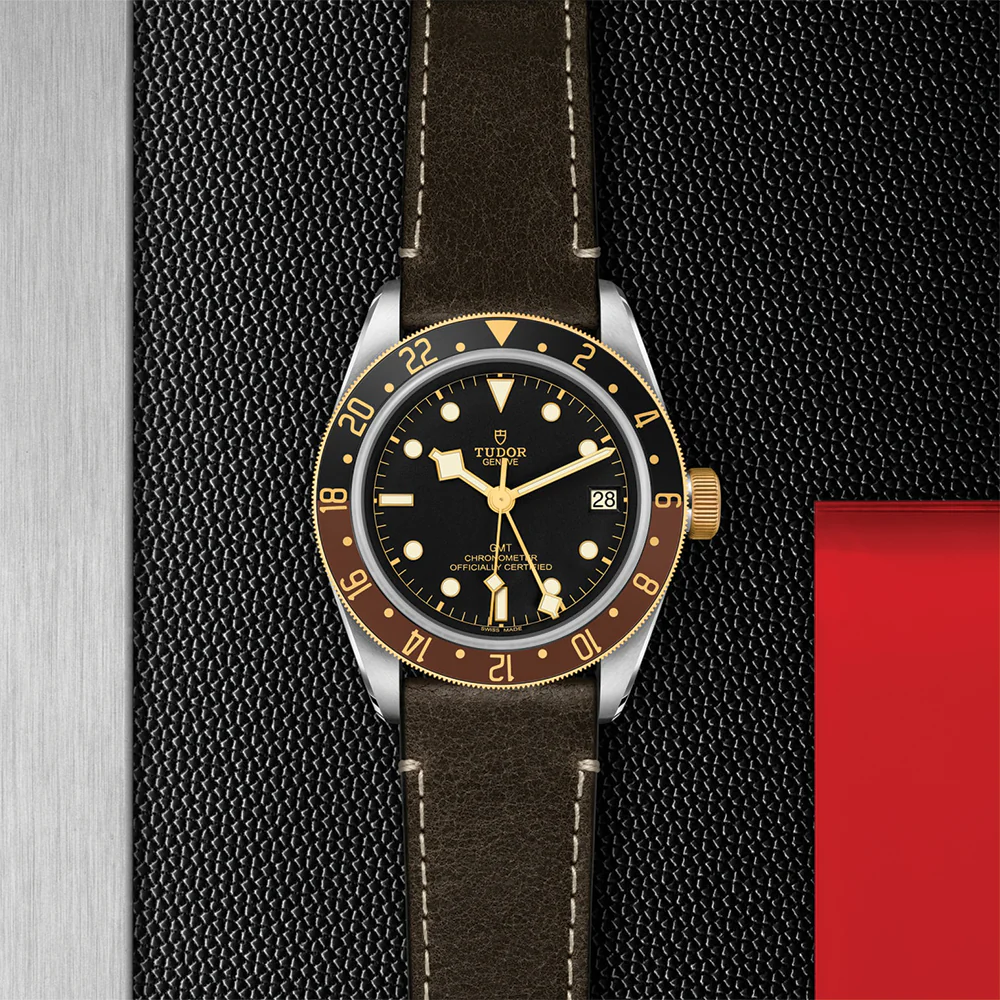 Black Bay GMT S&G 41mm - Black on Leather Strap - Image 2