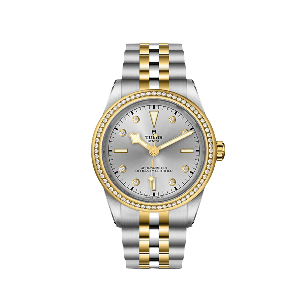 Black Bay One S&G 39mm - Silver, Diamond-Set and Diamond Bezel on Bracelet