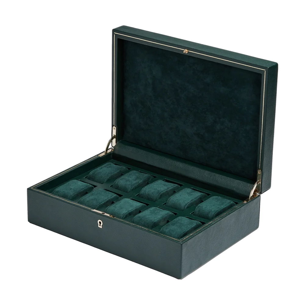 British Racing 10 Piece Watch Box - Green - Image 2