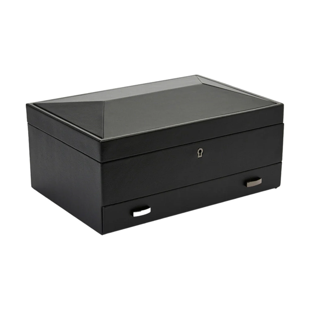 British Racing 10 Piece Watch Box with Drawer - Black - Image 5