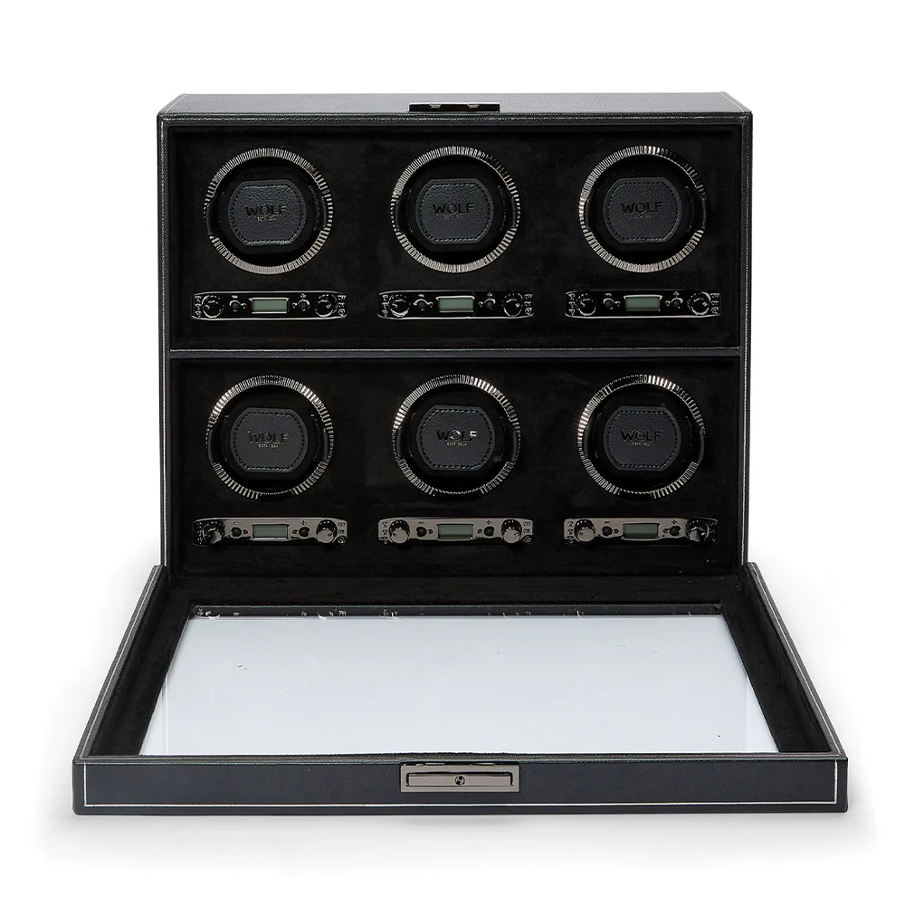 British Racing 6 Piece Watch Winder - Black - Image 2