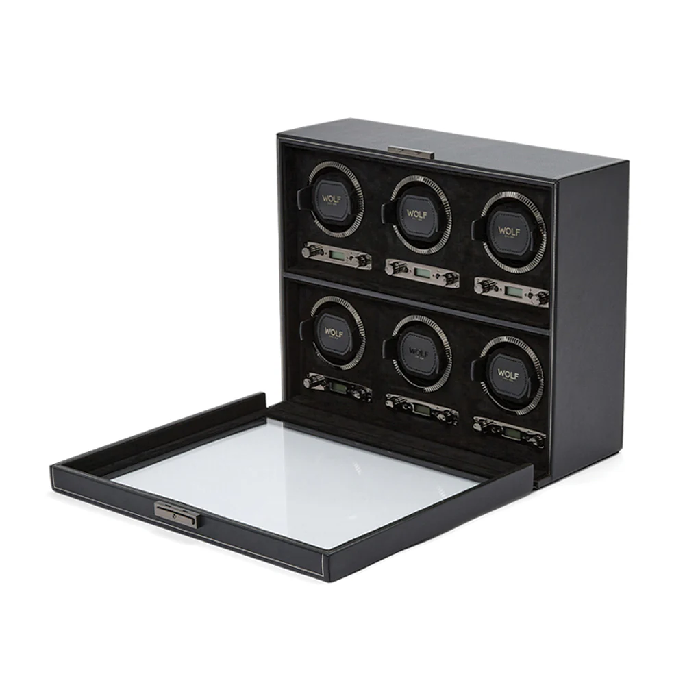 British Racing 6 Piece Watch Winder - Black - Image 3
