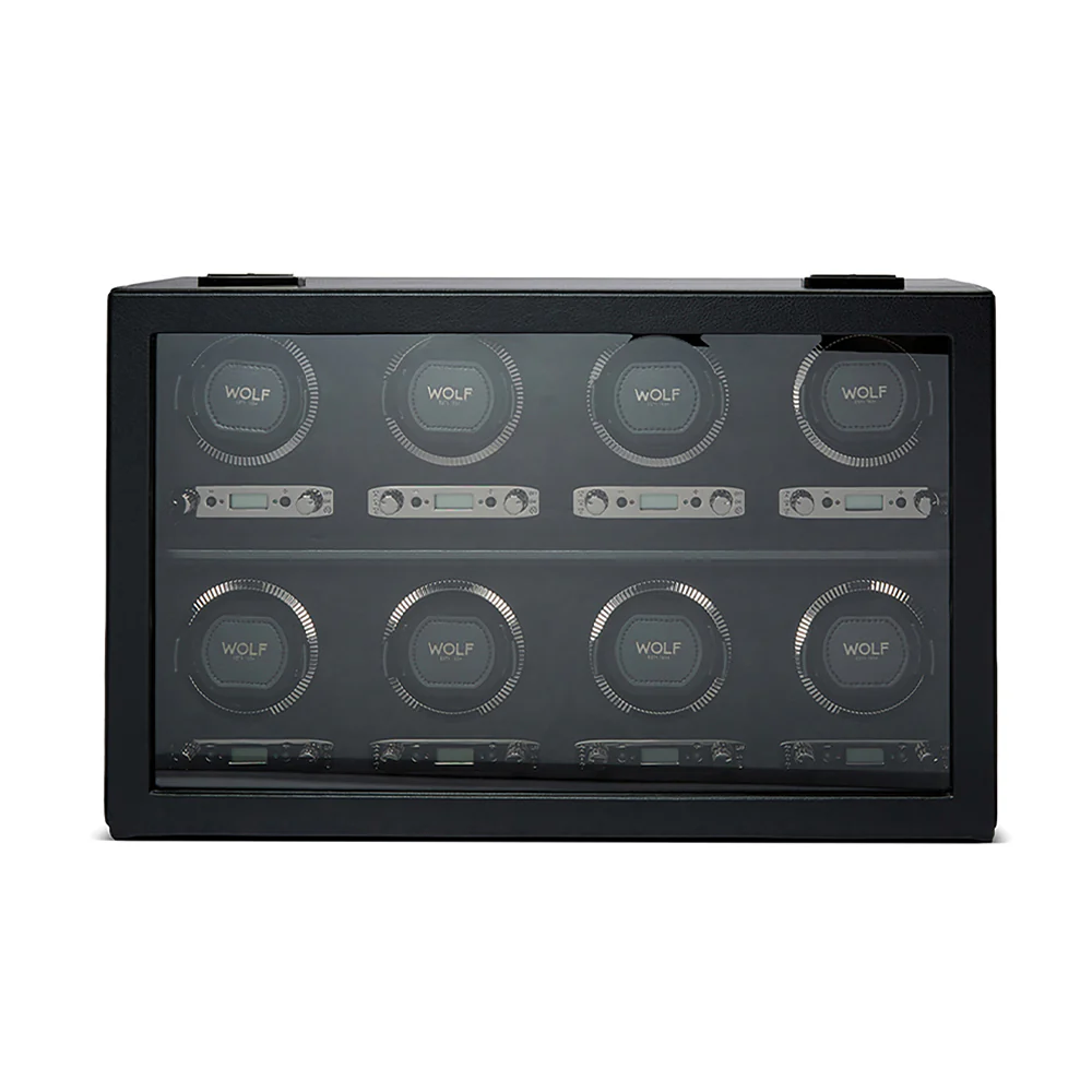 British Racing 8 Piece Watch Winder - Black
