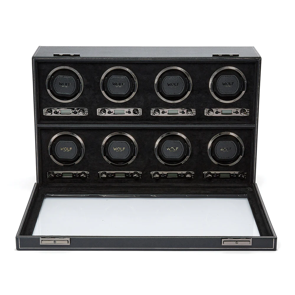 British Racing 8 Piece Watch Winder - Black - Image 2