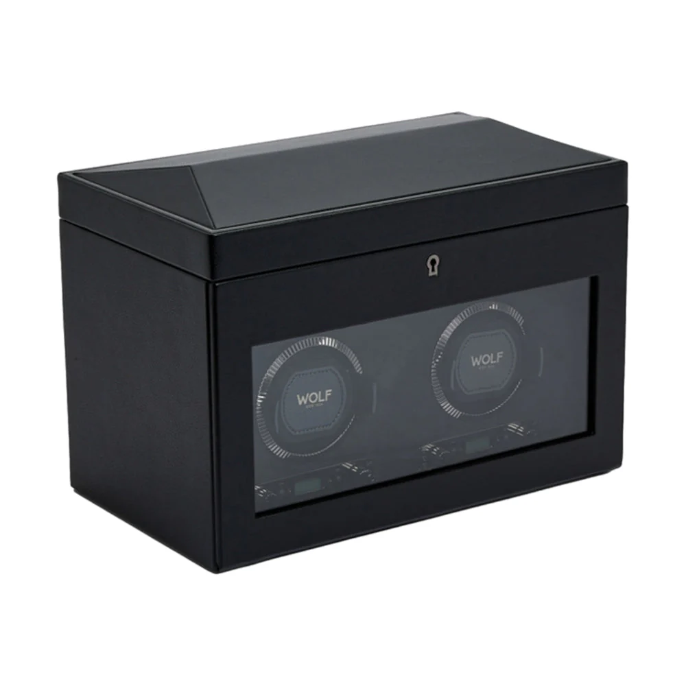 British Racing Double Watch Winder with Storage - Black - Image 5