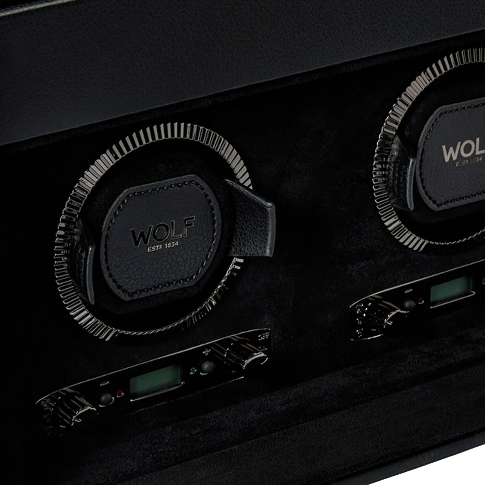 British Racing Double Watch Winder with Storage - Black - Image 6