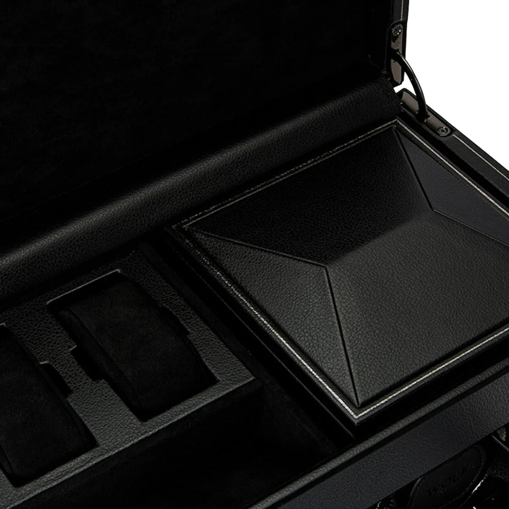 British Racing Double Watch Winder with Storage - Black - Image 7
