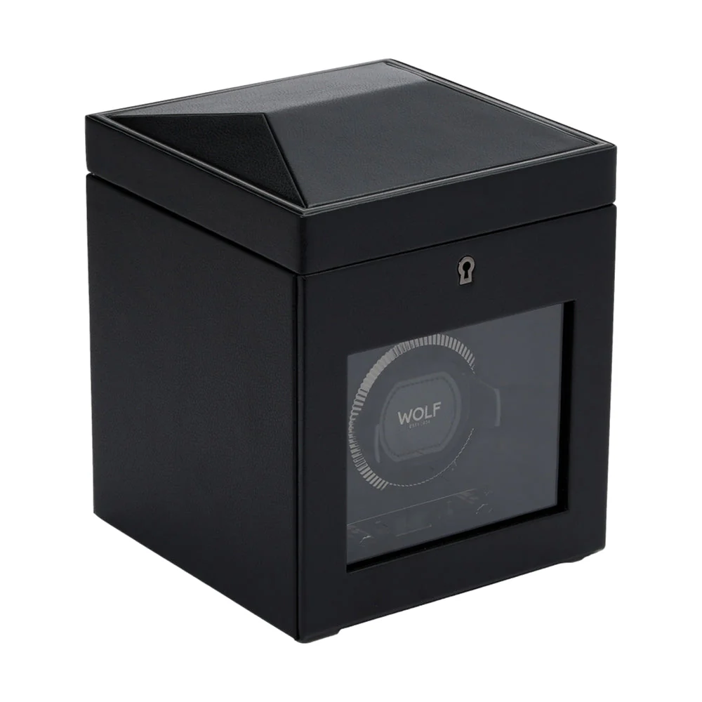 British Racing Single Watch Winder with Storage - Black - Image 3