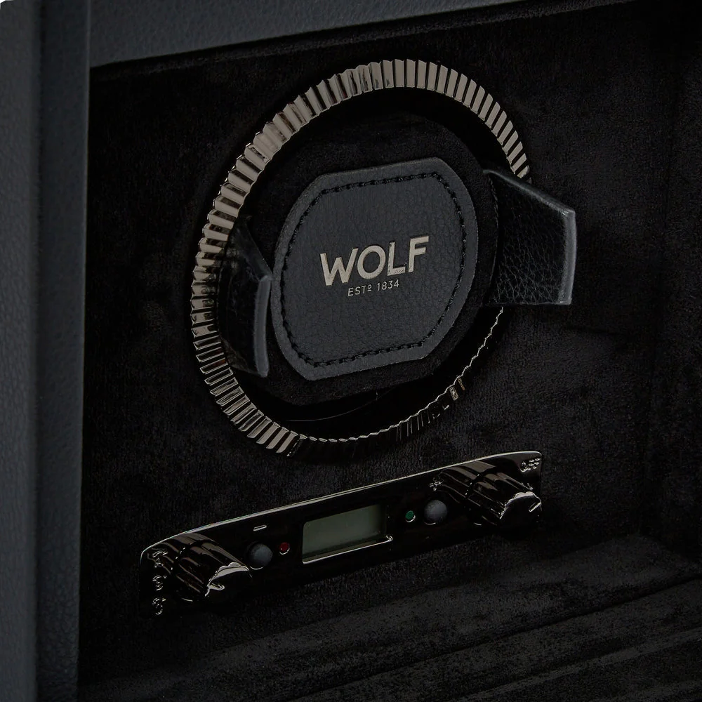 British Racing Single Watch Winder with Storage - Black - Image 4