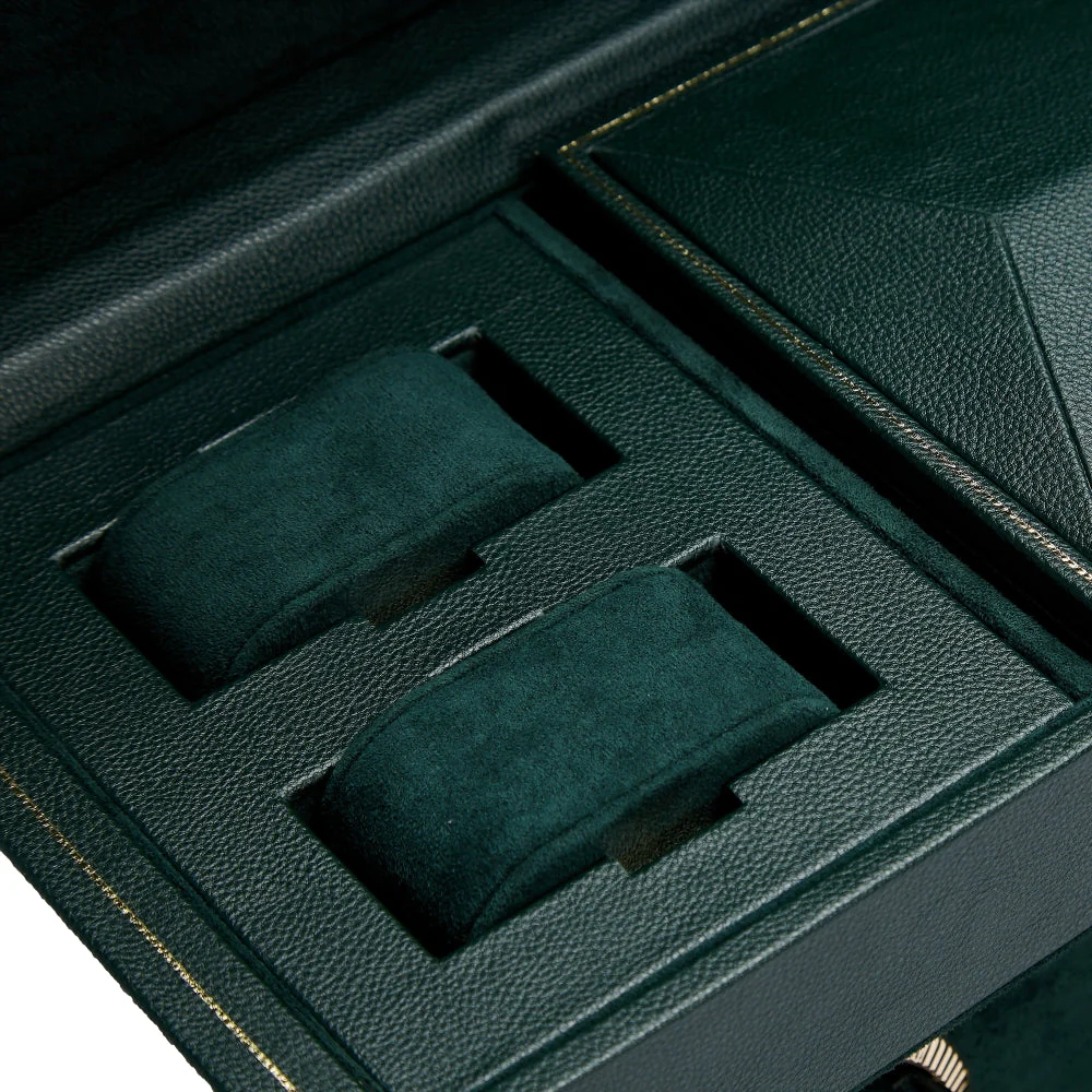 British Racing Triple Watch Winder with Storage - Green - Image 7