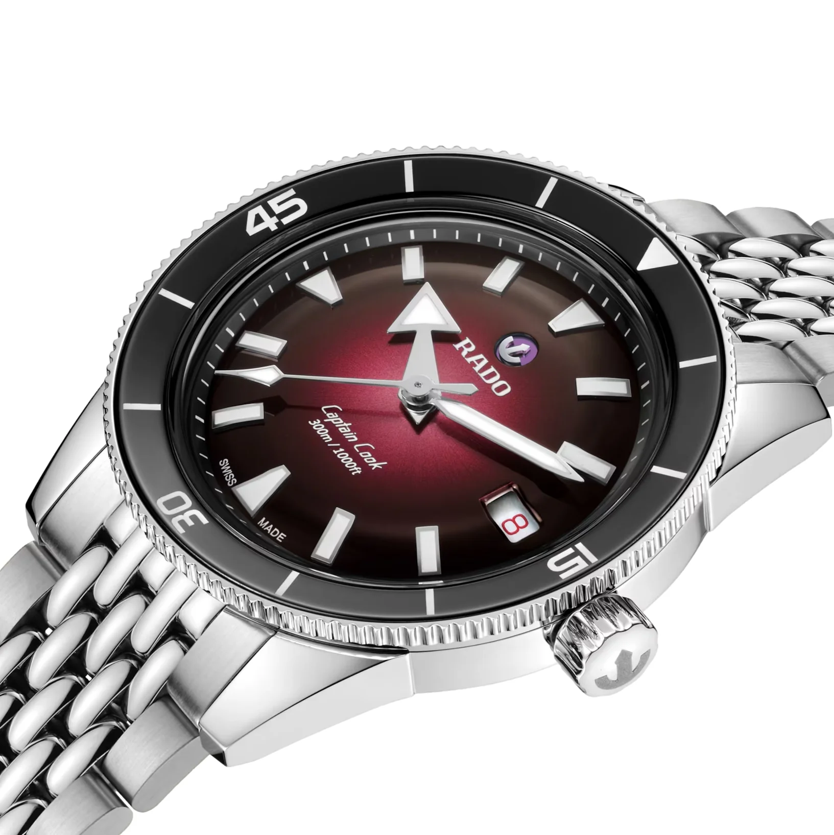 Captain Cook Automatic 39mm - Red on Bracelet w/ Two Extra Straps - Image 2
