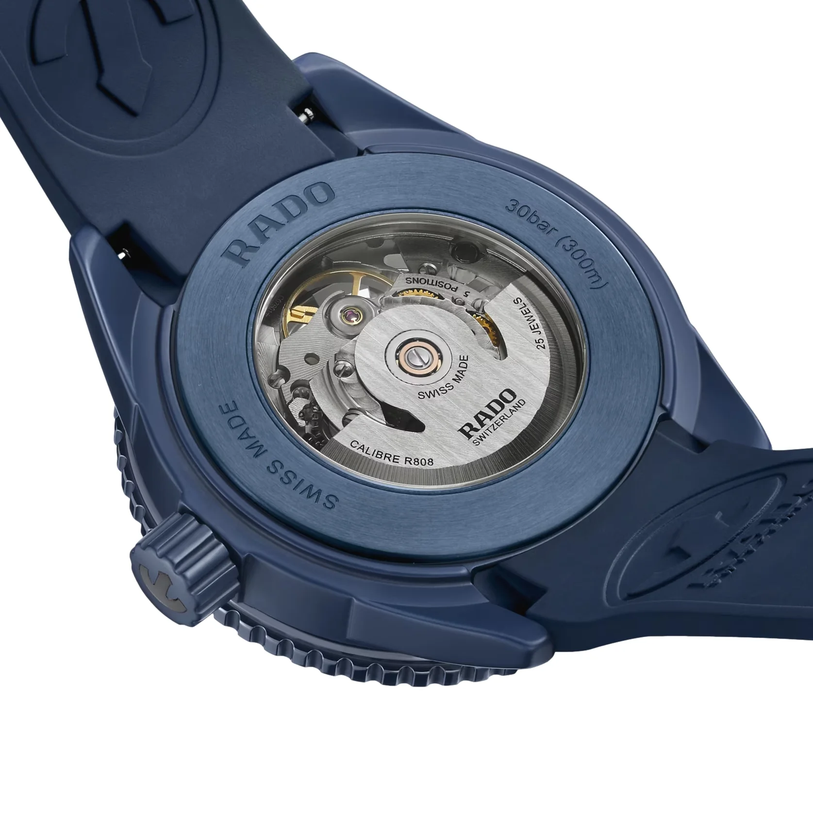 Captain Cook Automatic High Tech Ceramic 43mm - Blue Skeleton on Rubber Strap - Image 5