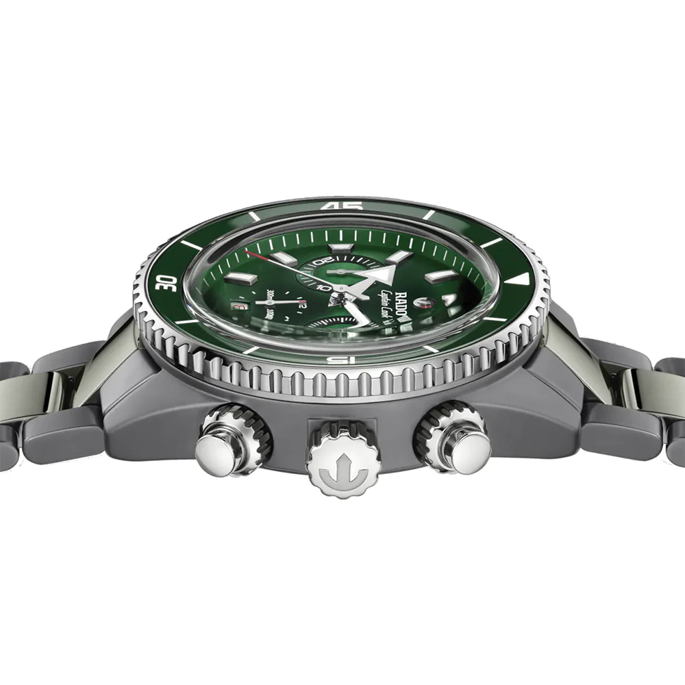 Captain Cook Automatic Chronograph 43mm - Green on Bracelet - Image 4