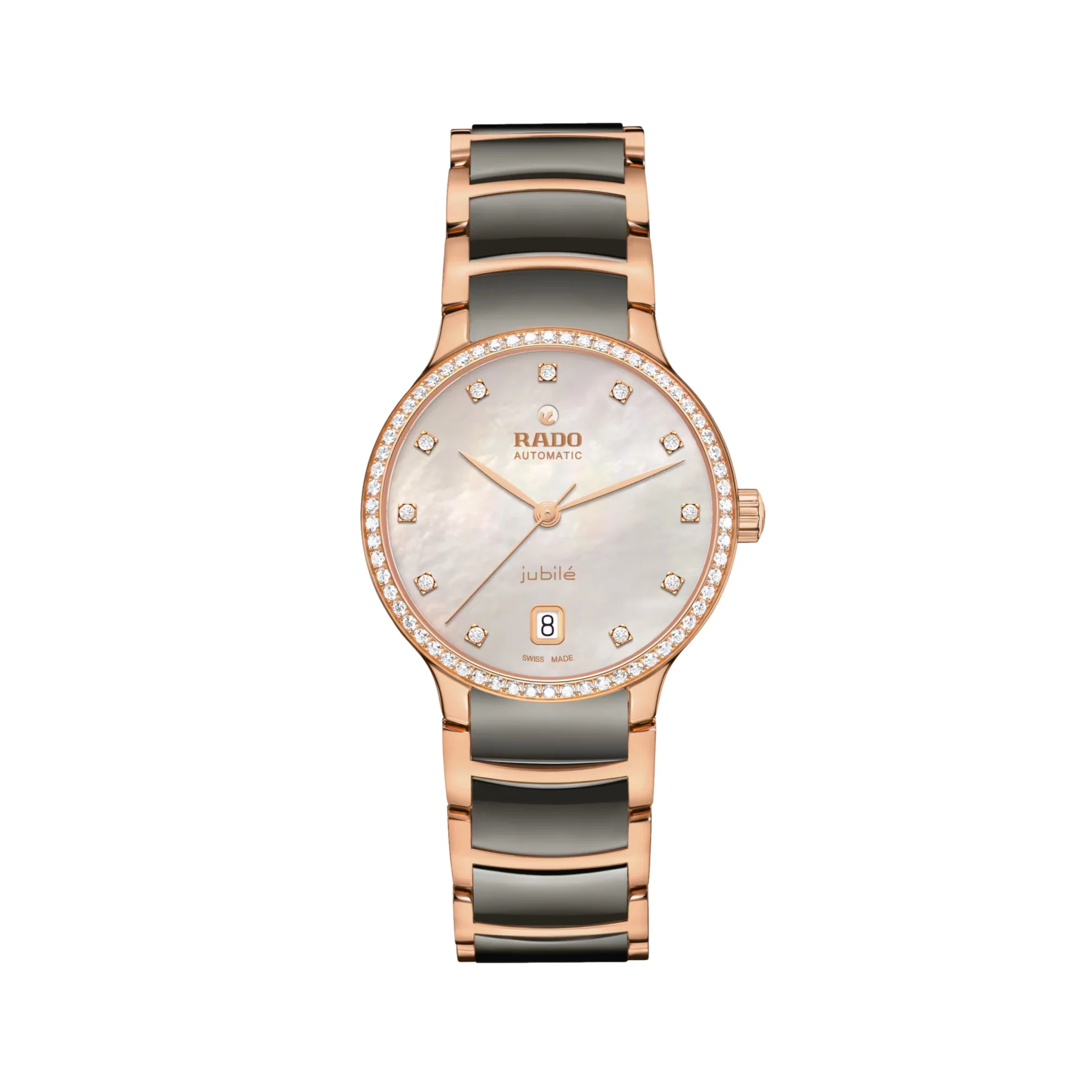 Centrix Automatic Rose Gold PVD 35mm - Silver MOP on Bracelet