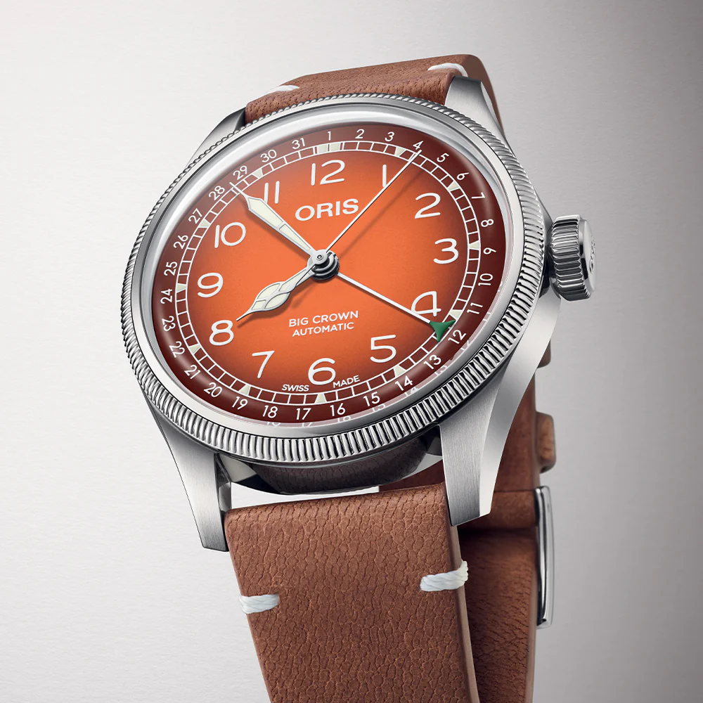 Big Crown Cervo Volante 40mm - Orange on Leather Strap - Image 3