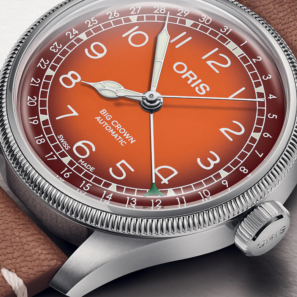 Big Crown Cervo Volante 40mm - Orange on Leather Strap - Image 4