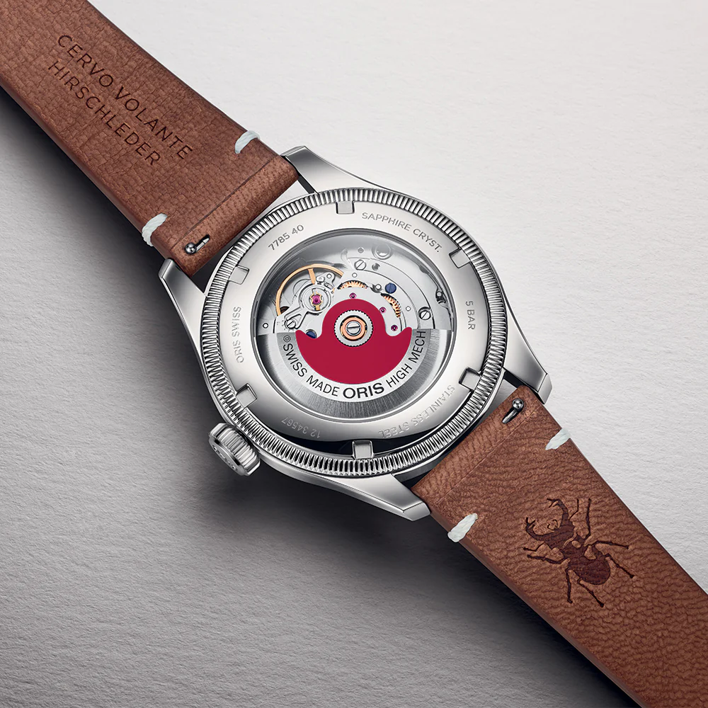 Big Crown Cervo Volante 40mm - Orange on Leather Strap - Image 5