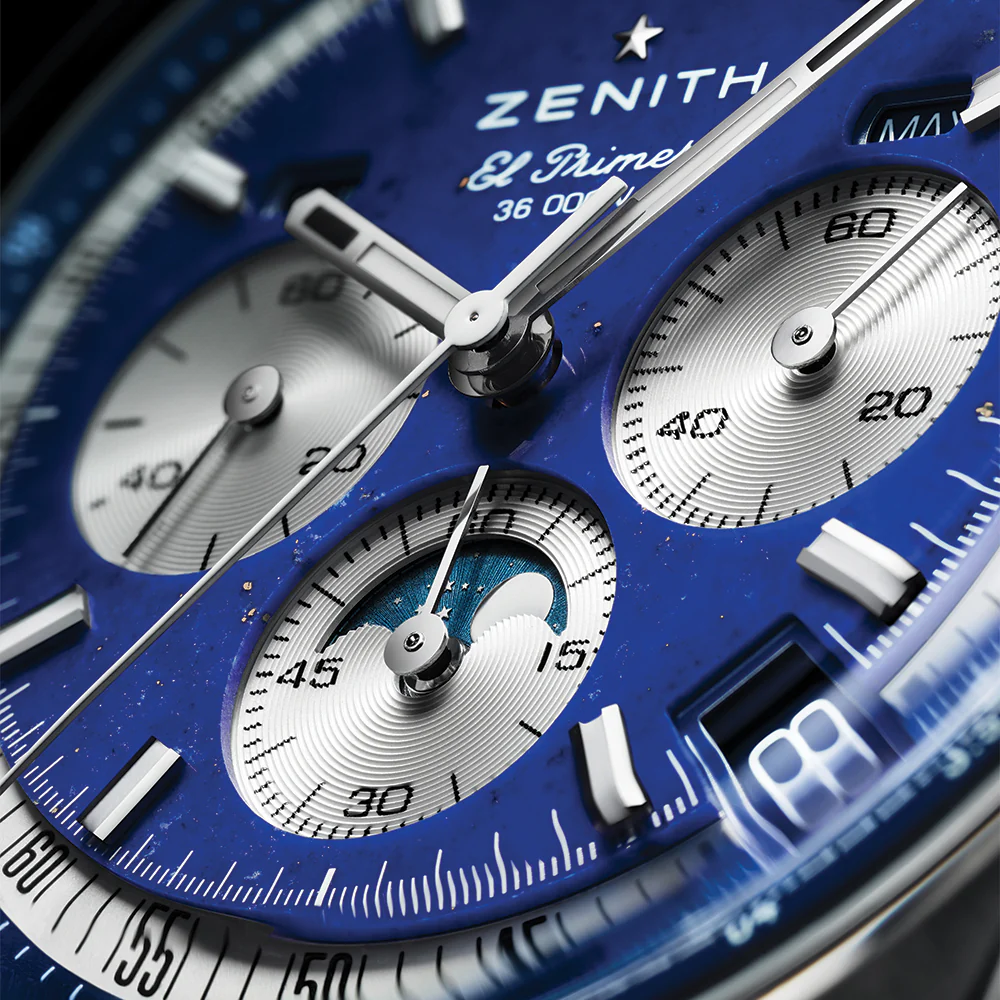 Chronomaster Original Acier Lapis Lazuli 38mm - Blue on Leather Strap and Bracelet - Image 4