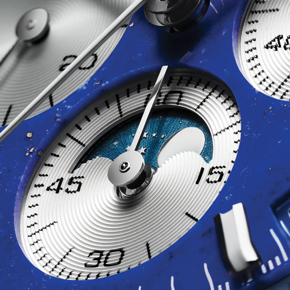 Chronomaster Original Acier Lapis Lazuli 38mm - Blue on Leather Strap and Bracelet - Image 6