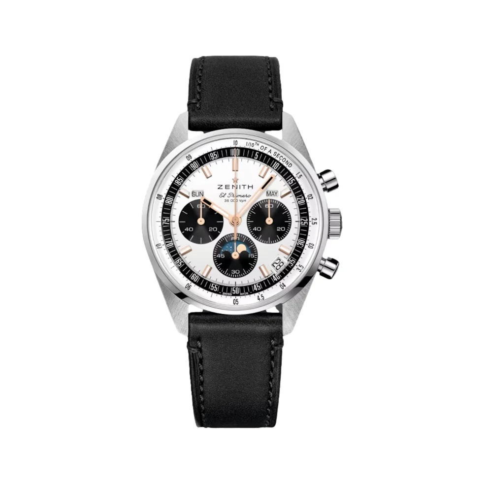 Chronomaster Original Triple Calendar 38mm - Silver on Leather Strap