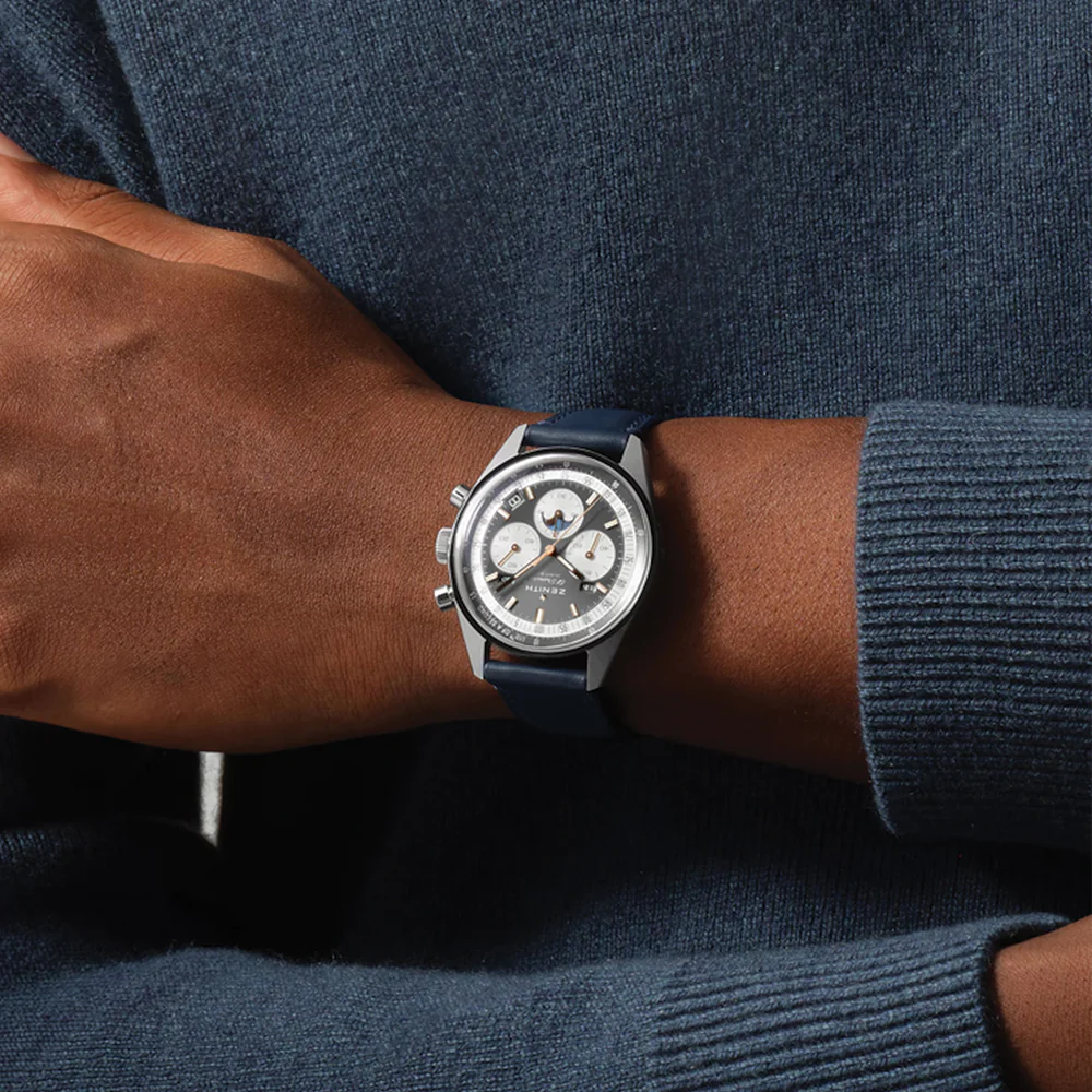 Chronomaster Original Triple Calendar 38mm - Grey on Leather Strap - Image 2
