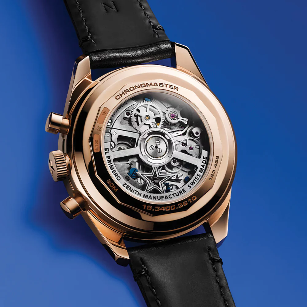 Chronomaster Original Triple Calendar Rose Gold 38mm - Black on Leather Strap - Image 5
