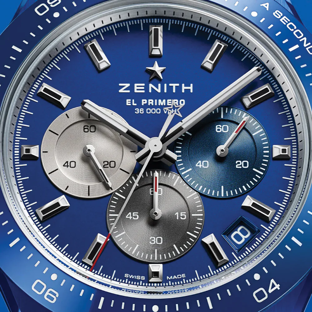 Chronomaster Sport 160th Anniversary Edition Ceramic 41mm - Blue on Bracelet w/ Extra Rubber Strap - Image 3