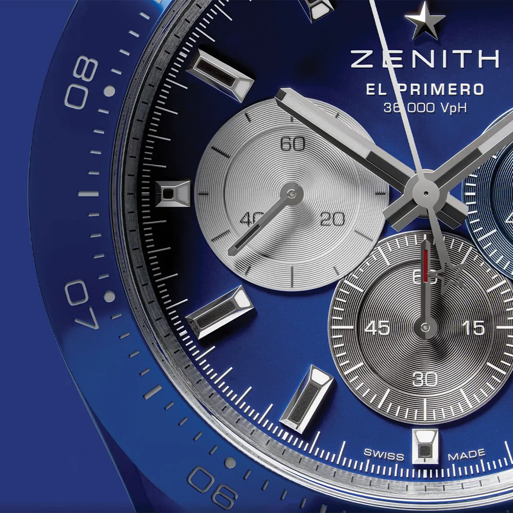 Chronomaster Sport 160th Anniversary Edition Ceramic 41mm - Blue on Bracelet w/ Extra Rubber Strap - Image 4