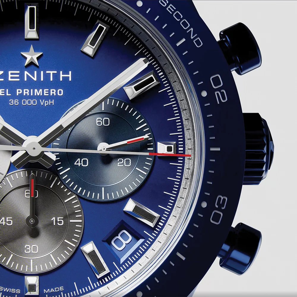 Chronomaster Sport 160th Anniversary Edition Ceramic 41mm - Blue on Bracelet w/ Extra Rubber Strap - Image 5
