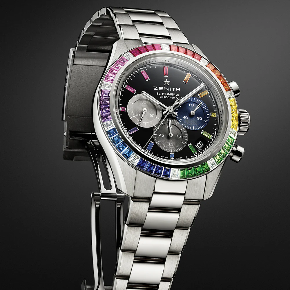 Chronomaster Sport Rainbow 41mm - Black on Bracelet - Image 6