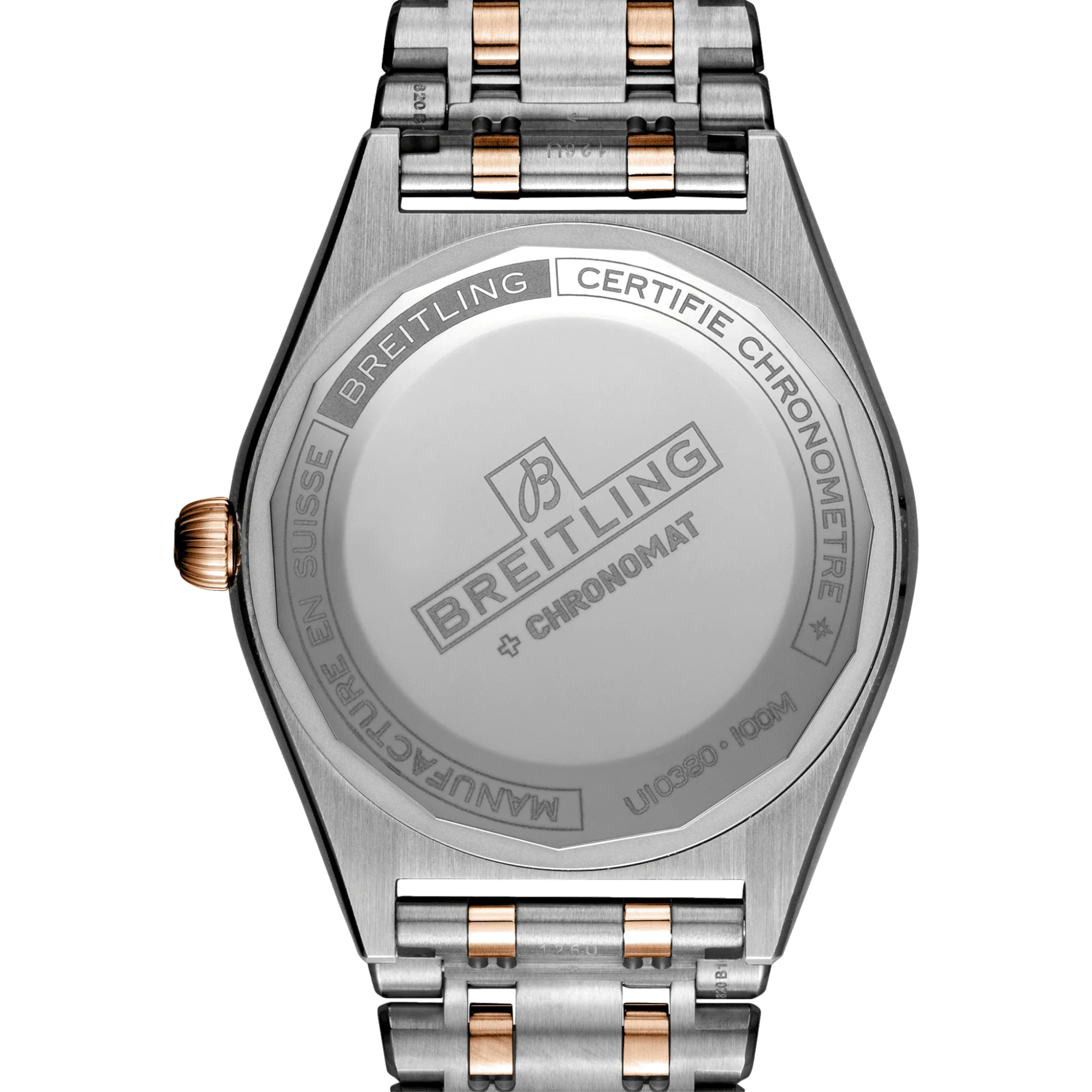 Chronomat Automatic Steel & 18k Red Gold 36mm - Mother-of-Pearl with Diamonds on Bracelet - Image 4