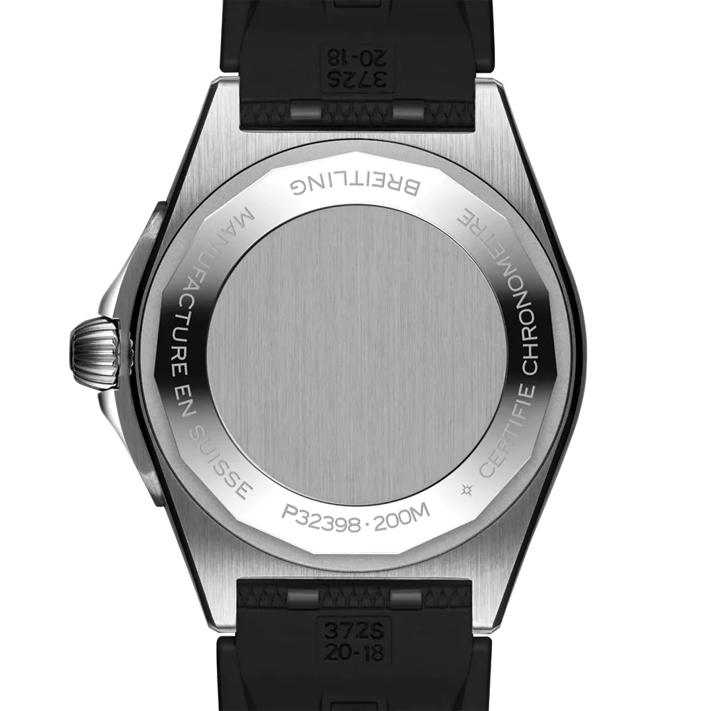 Chronomat Automatic GMT Steel and Platinum 40mm - Blue on Rubber Strap - Image 4
