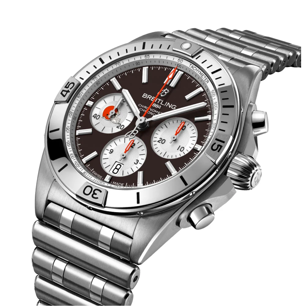 Chronomat B01 NFL Cleveland Browns Limited Edition 42mm - Brown on Bracelet - Image 5
