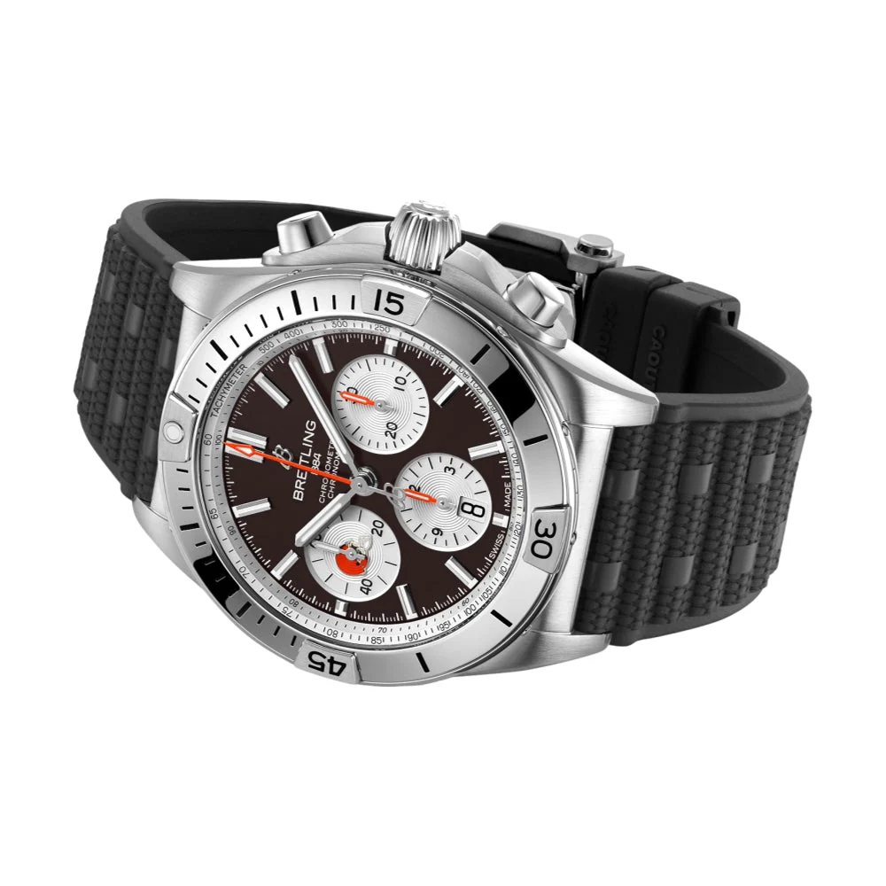 Chronomat B01 NFL Cleveland Browns Limited Edition 42mm - Brown on Rubber Strap - Image 5