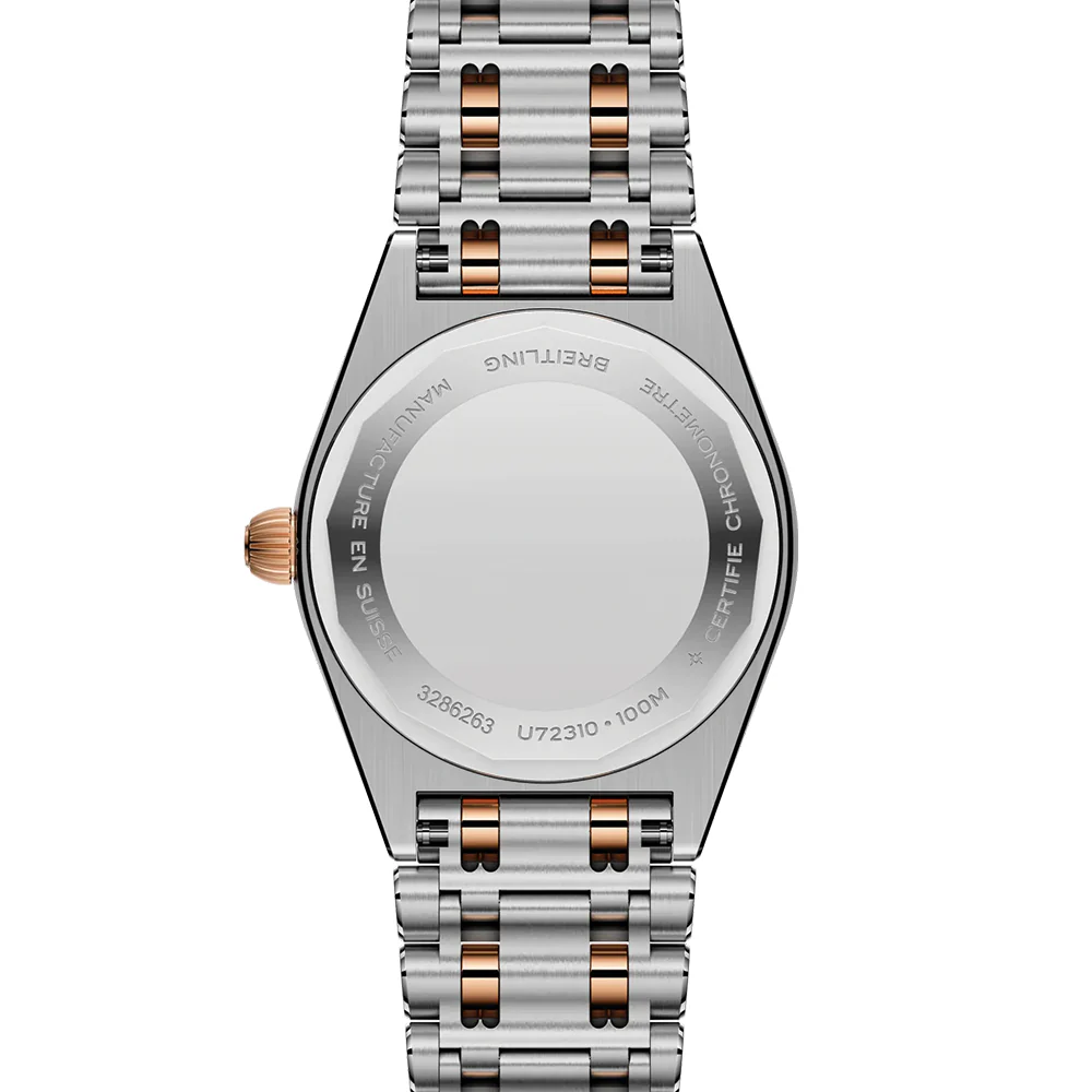 Chronomat Red Gold Two-Tone 28mm - White Mother-of-Pearl w/ Diamonds on Bracelet - Image 5