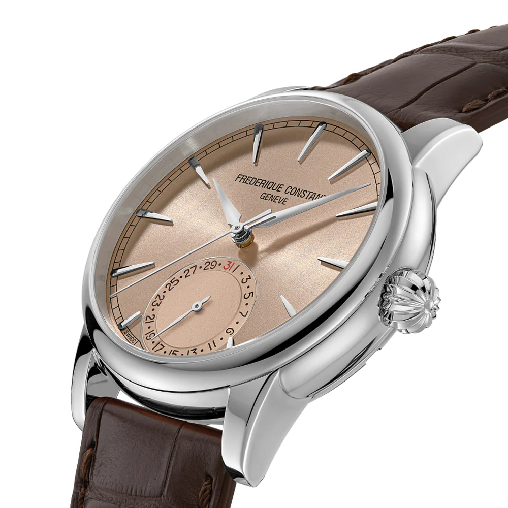 Manufacture Classic Date Automatic 40mm - Salmon on Leather Strap - Image 3