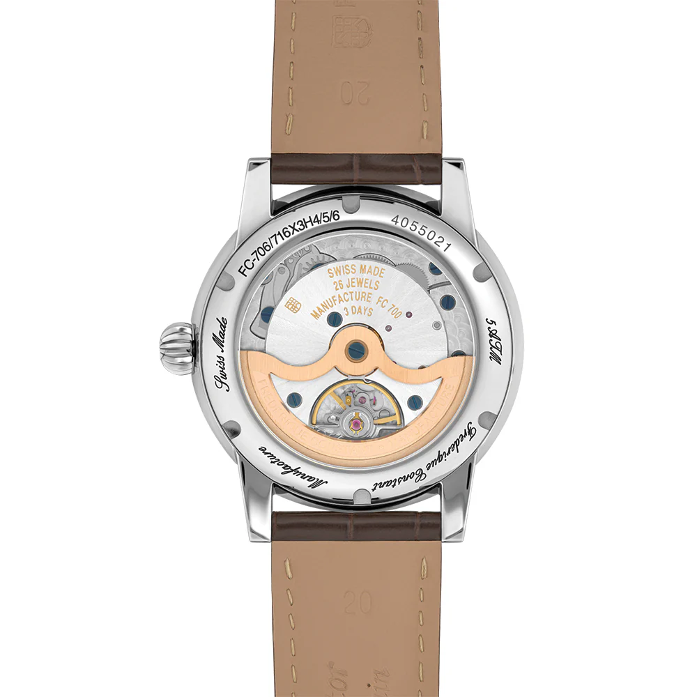 Manufacture Classic Date Automatic 40mm - Salmon on Leather Strap - Image 5